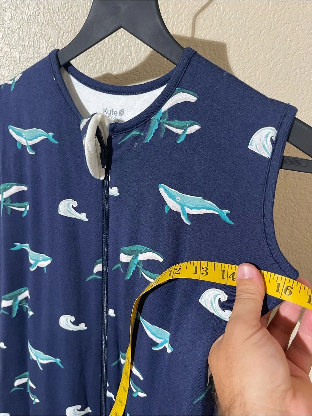 Kyte BABY Navy Whale Print Sleeveless Pajama Sleepsack